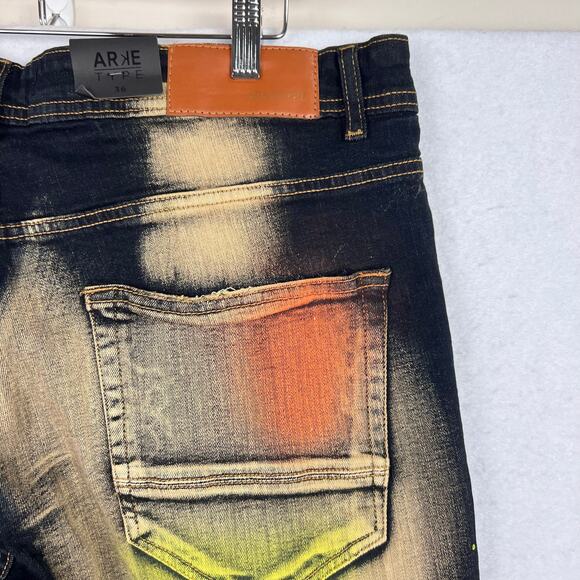 NEW Arketype 36 Dark Wash Denim‎ Distressed Y2K Grunge Hip Hop City Men's Shorts - Picture 5 of 10